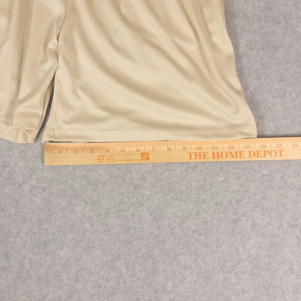 Unbranded Mens Athletic Basketball Shorts Tan Beige XXL Elastic Waist Gym Lounge